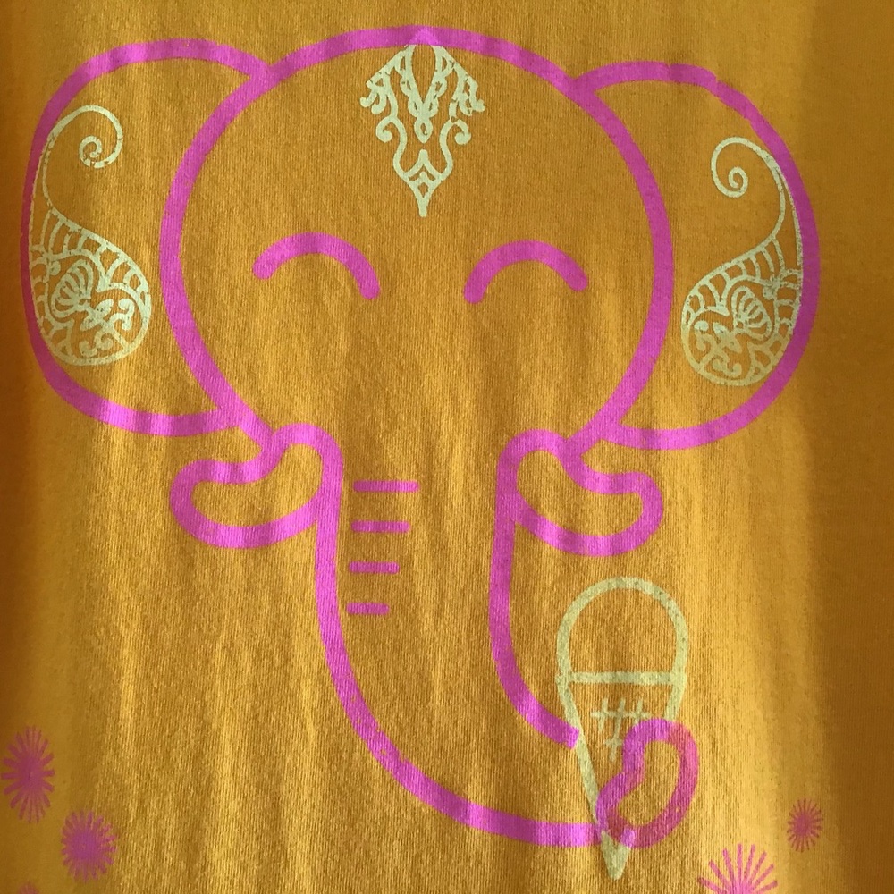 NWOT Custom Elephant Ice Cream Marigold Tee